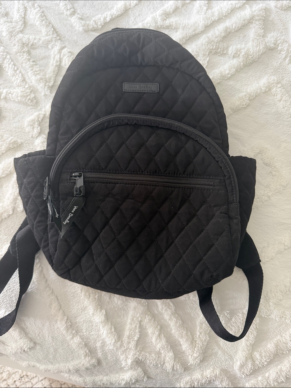 Vera Bradley Black Quilted Mini Backpack